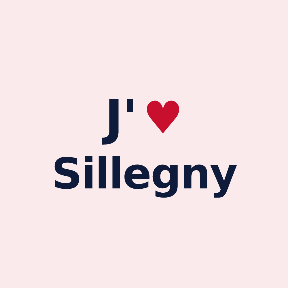Magnet personnalisé Sillegny — design J'aime Sillegny