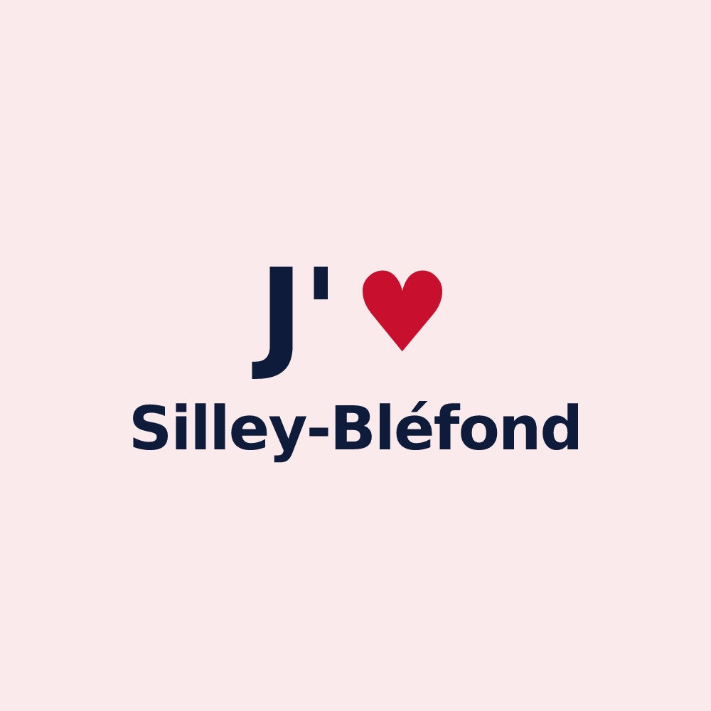 Magnet personnalisé Silley-Bléfond — design J'aime Silley-Bléfond