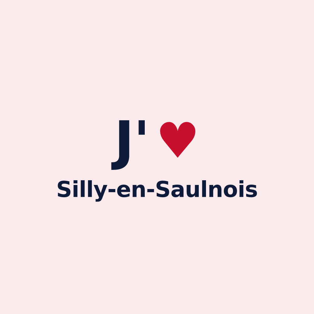Magnet personnalisé Silly-en-Saulnois — design J'aime Silly-en-Saulnois