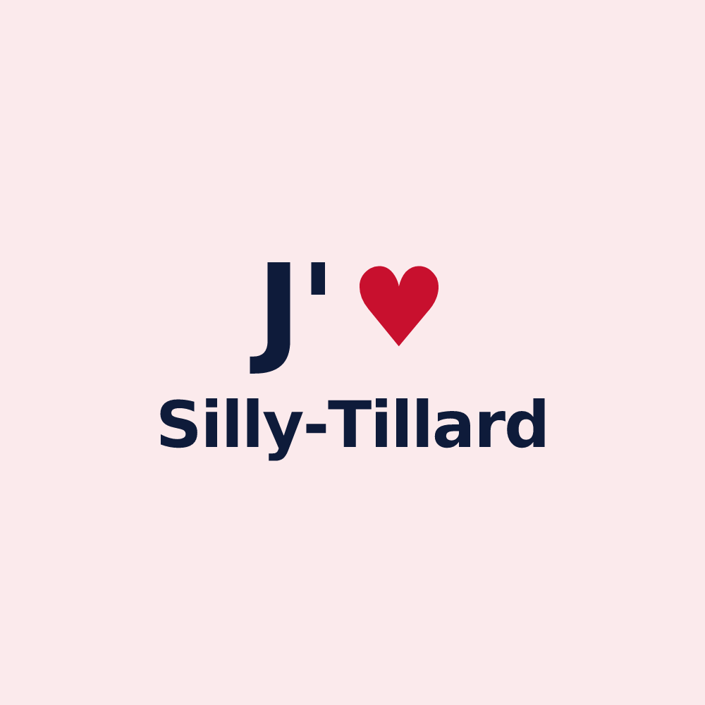 Magnet personnalisé Silly-Tillard — design J'aime Silly-Tillard