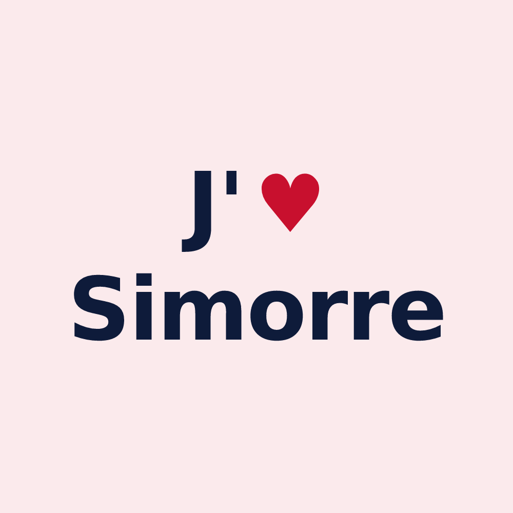 Magnet personnalisé Simorre — design J'aime Simorre