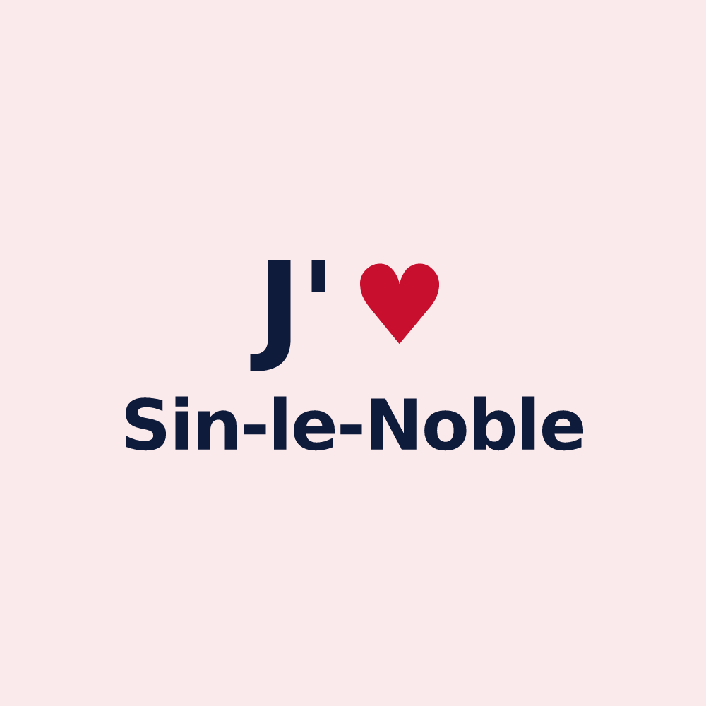 Magnet personnalisé Sin-le-Noble — design J'aime Sin-le-Noble