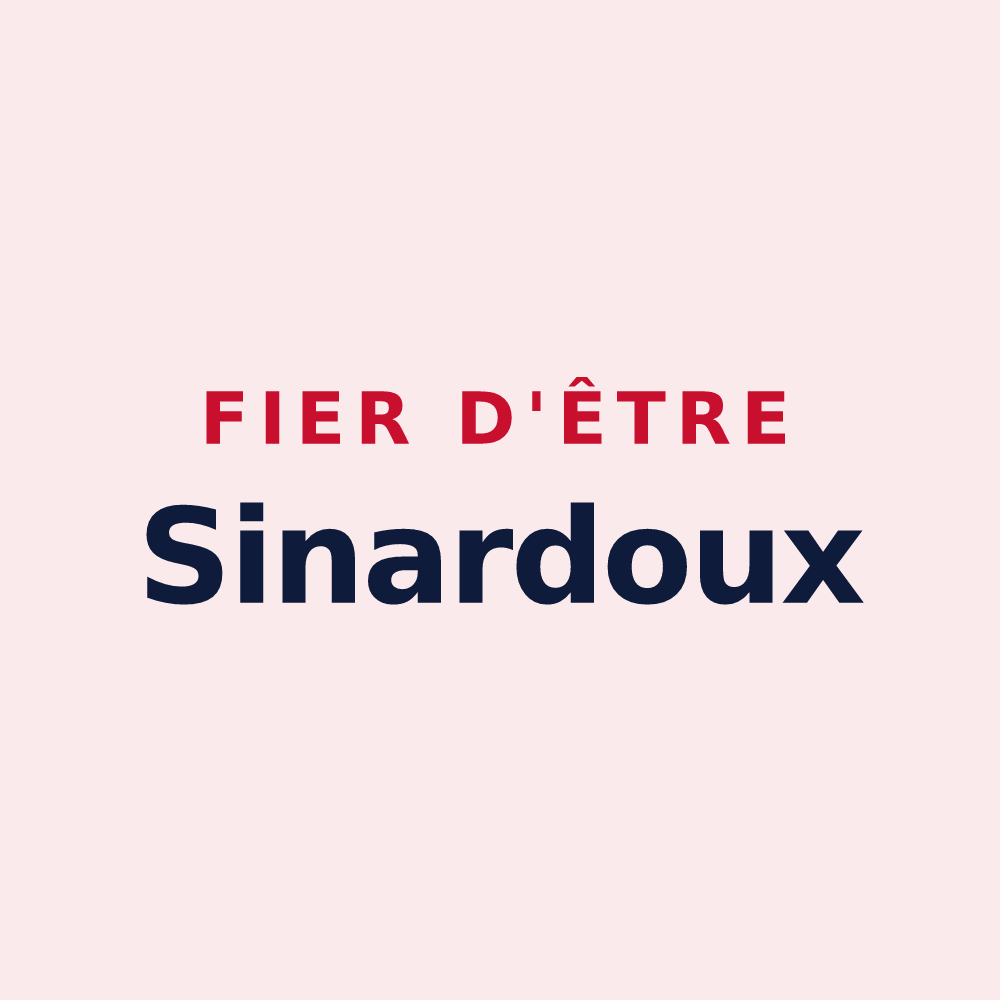 Magnet « Fier d'être Sinardoux » — design pour Sinard
