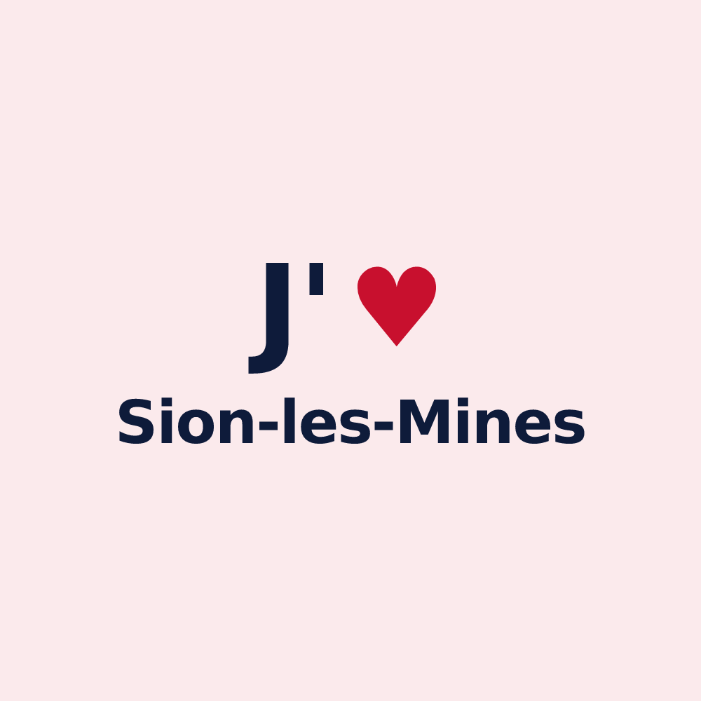 Magnet personnalisé Sion-les-Mines — design J'aime Sion-les-Mines