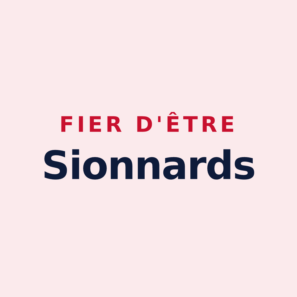 Magnet « Fier d'être Sionnards » — design pour Sionne