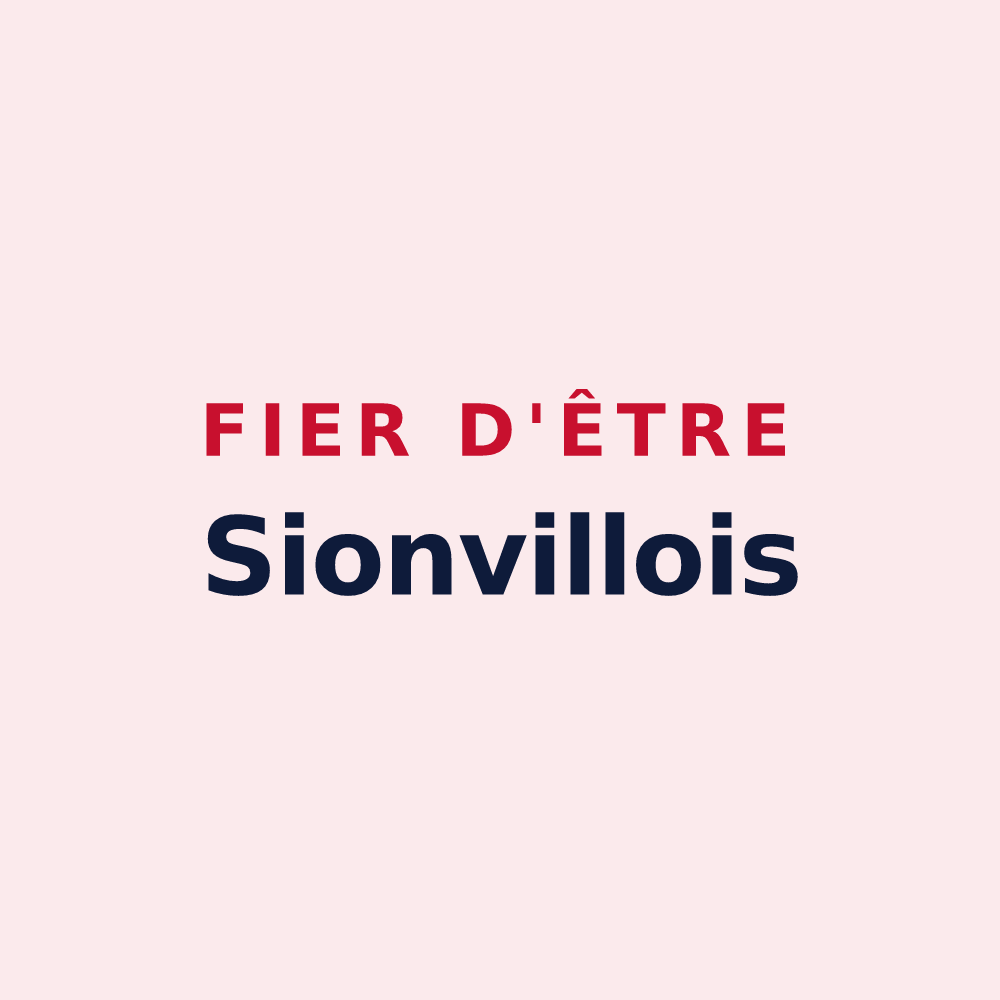 Magnet « Fier d'être Sionvillois » — design pour Sionviller