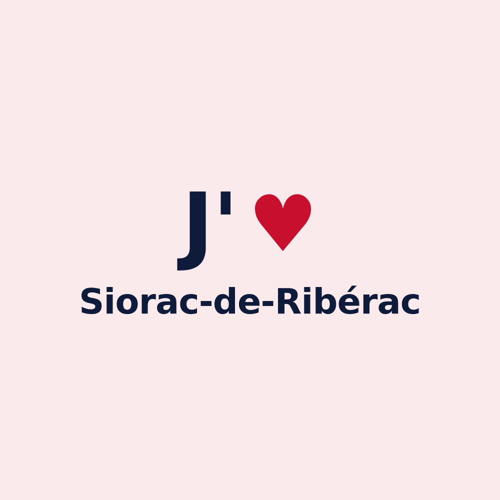 Magnet personnalisé Siorac-de-Ribérac — design J'aime Siorac-de-Ribérac