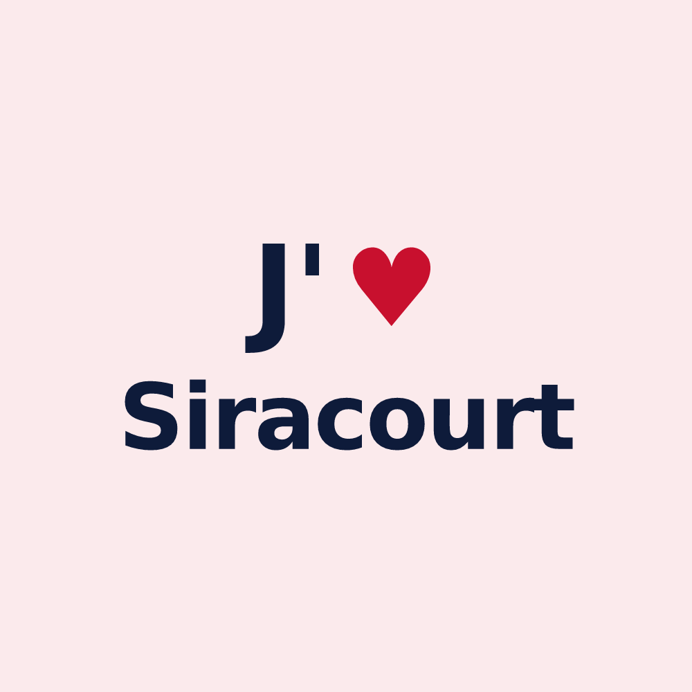 Magnet personnalisé Siracourt — design J'aime Siracourt