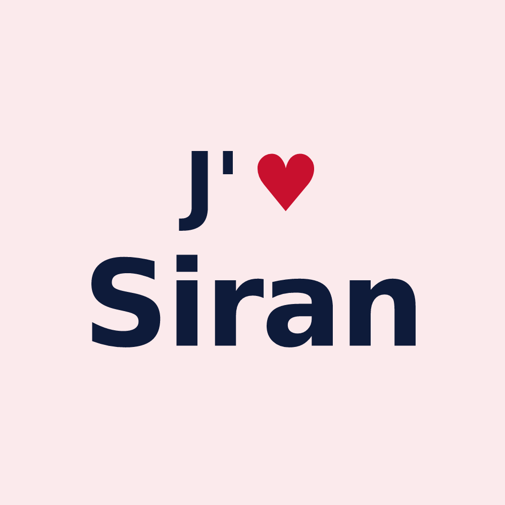 Magnet personnalisé Siran — design J'aime Siran