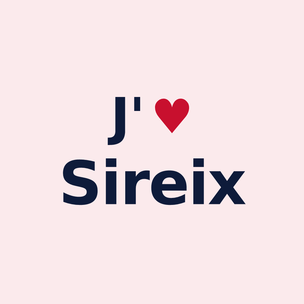 Magnet personnalisé Sireix — design J'aime Sireix