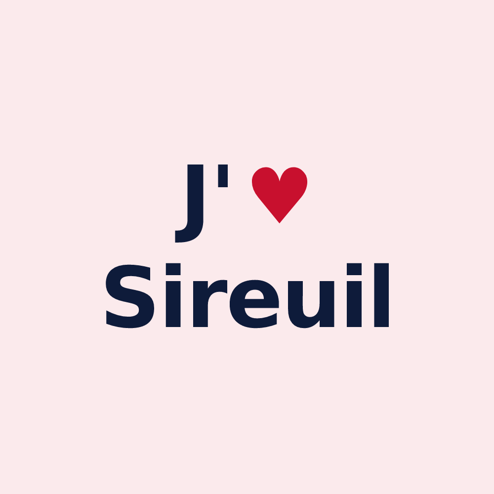Magnet personnalisé Sireuil — design J'aime Sireuil