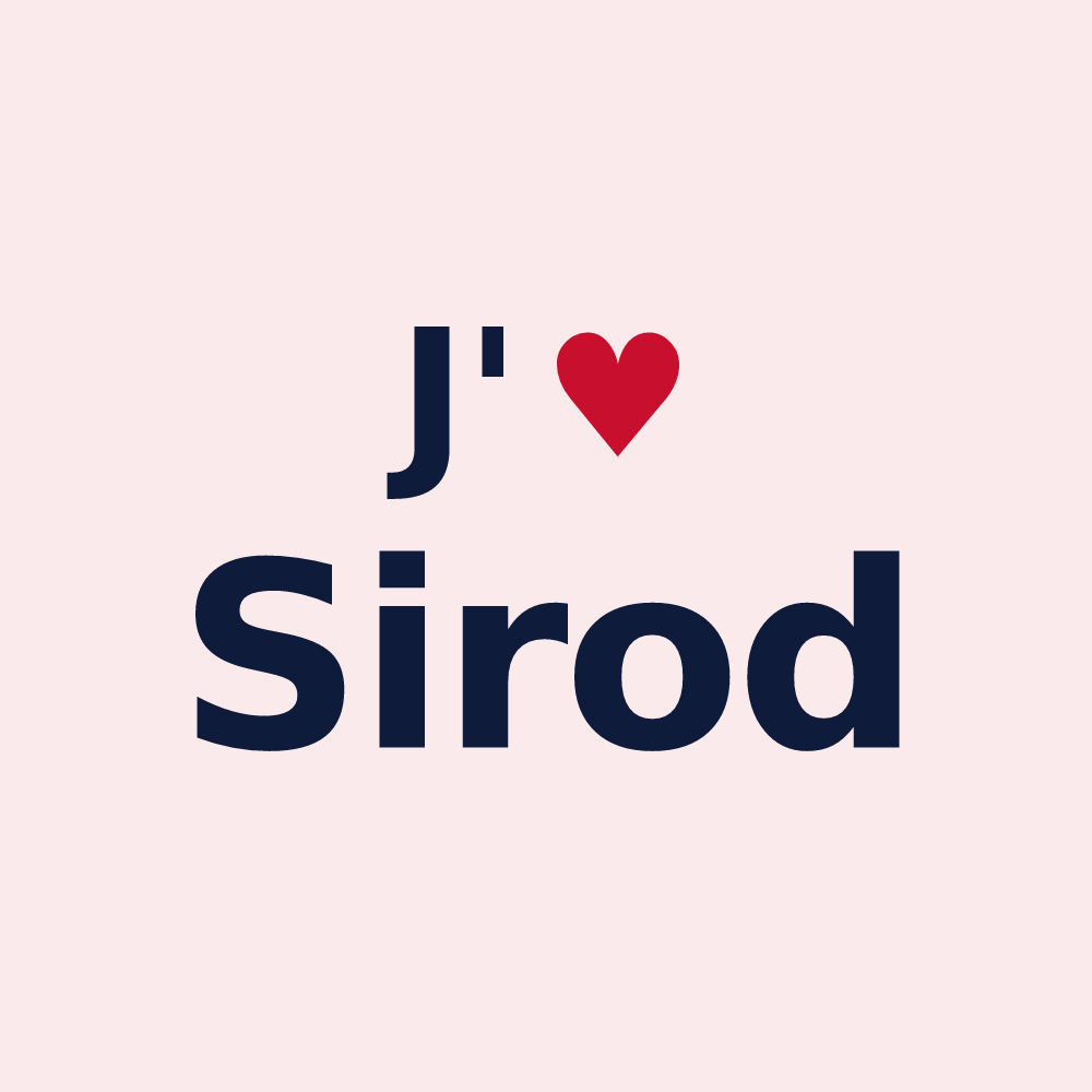 Magnet personnalisé Sirod — design J'aime Sirod