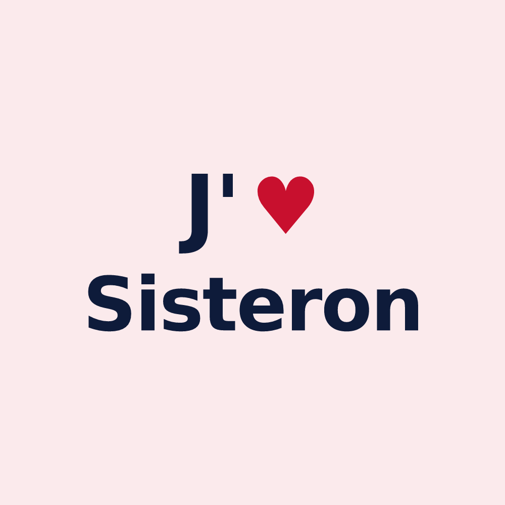 Magnet personnalisé Sisteron — design J'aime Sisteron