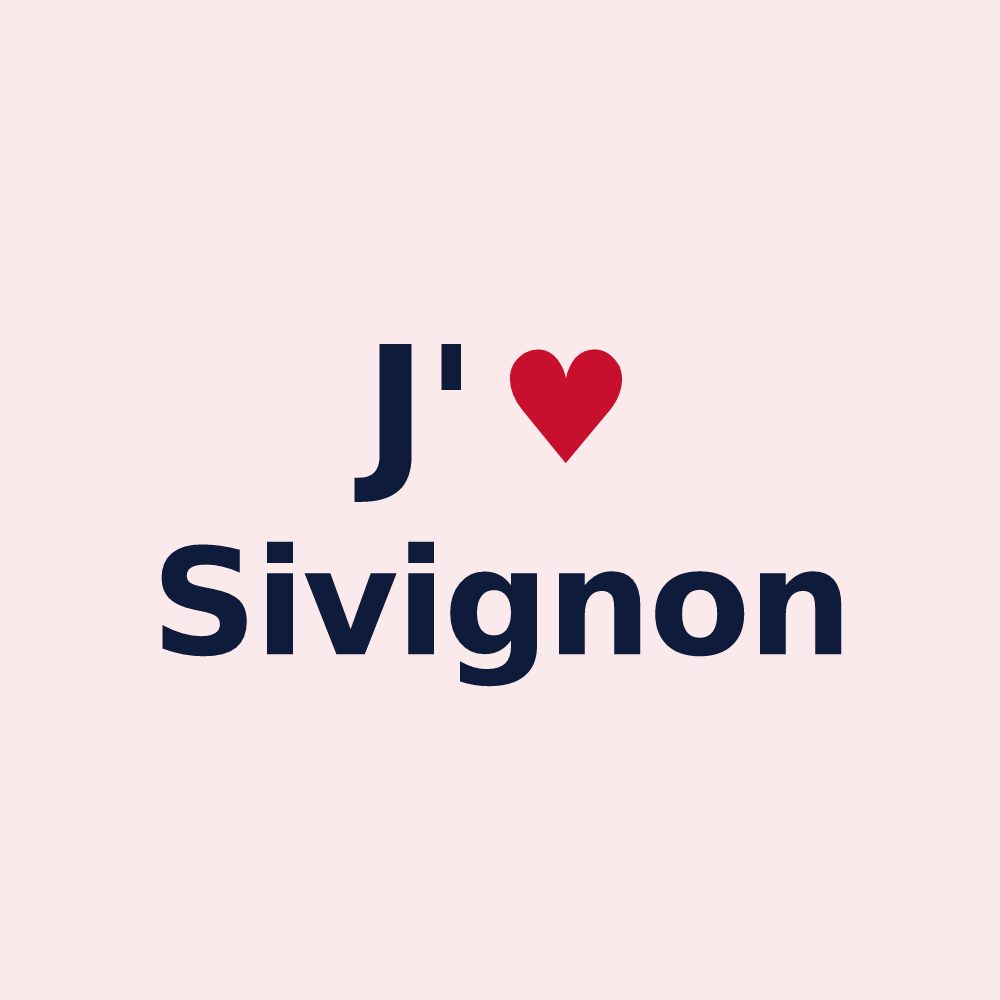 Magnet personnalisé Sivignon — design J'aime Sivignon