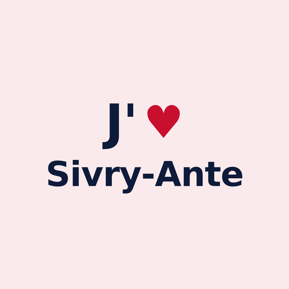 Magnet personnalisé Sivry-Ante — design J'aime Sivry-Ante