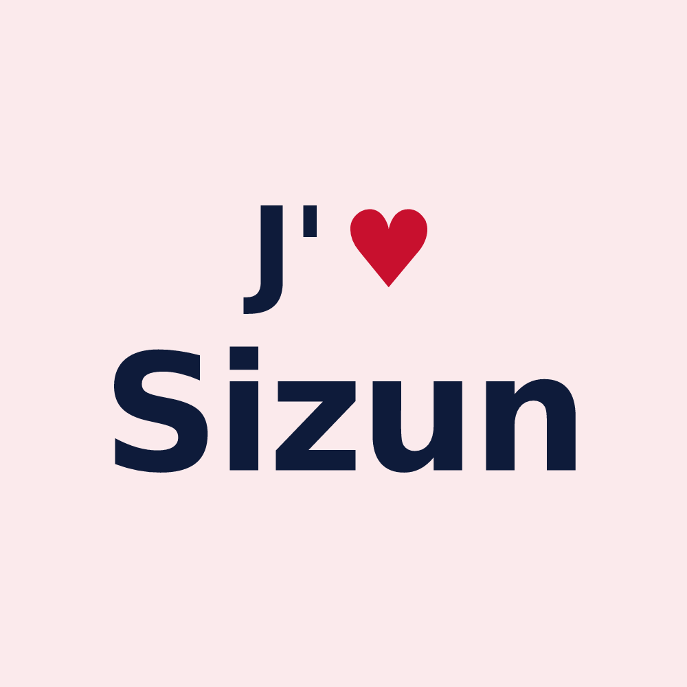 Magnet personnalisé Sizun — design J'aime Sizun