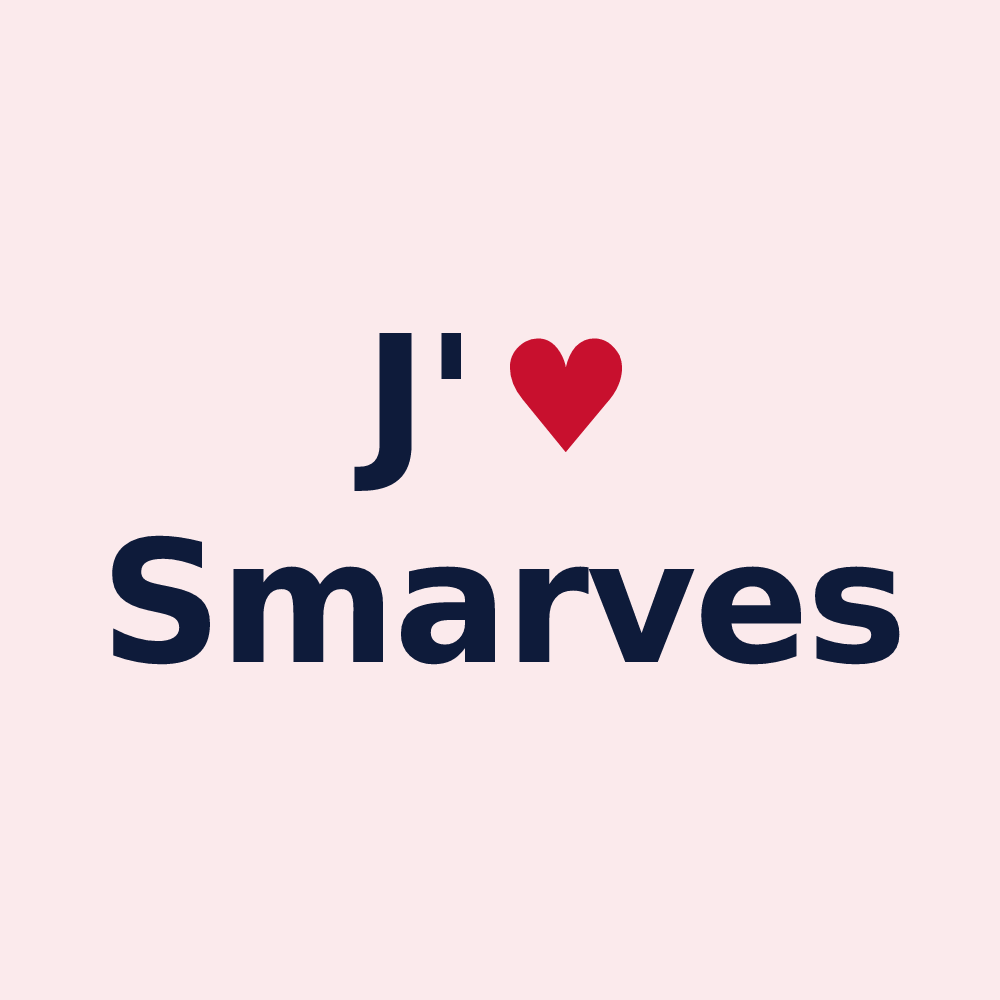 Magnet personnalisé Smarves — design J'aime Smarves
