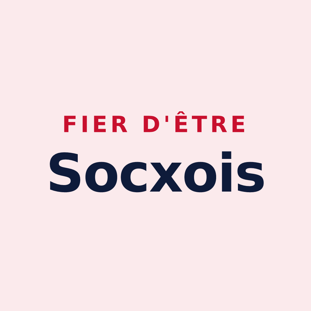 Magnet « Fier d'être Socxois » — design pour Socx