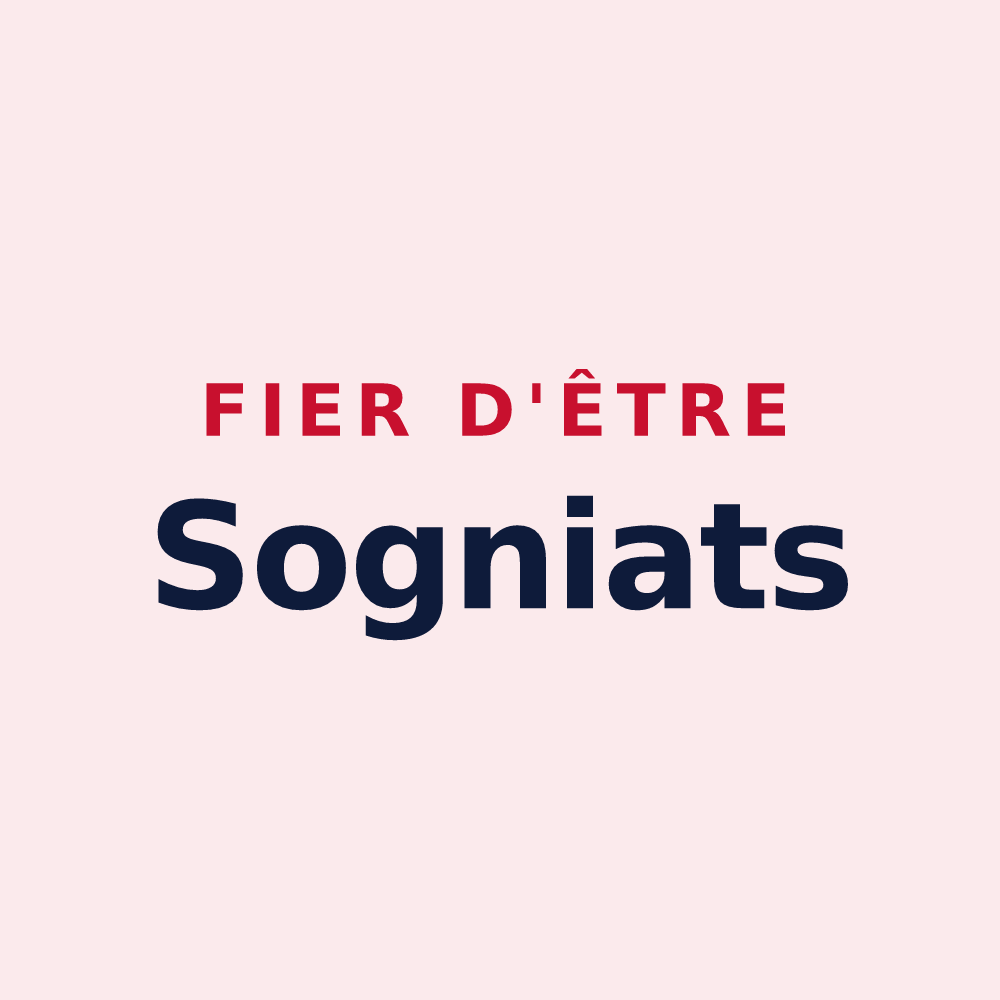 Magnet « Fier d'être Sogniats » — design pour Sogny-aux-Moulins
