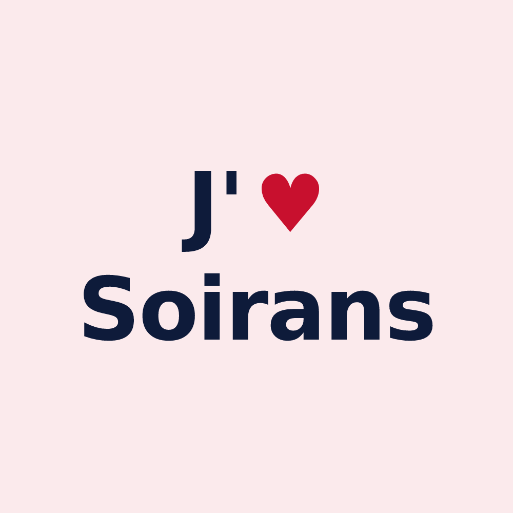 Magnet personnalisé Soirans — design J'aime Soirans
