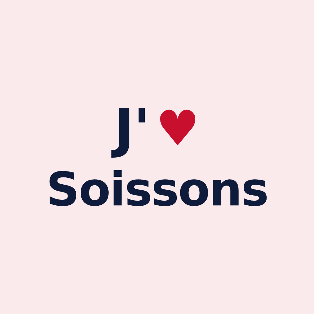 Magnet personnalisé Soissons — design J'aime Soissons