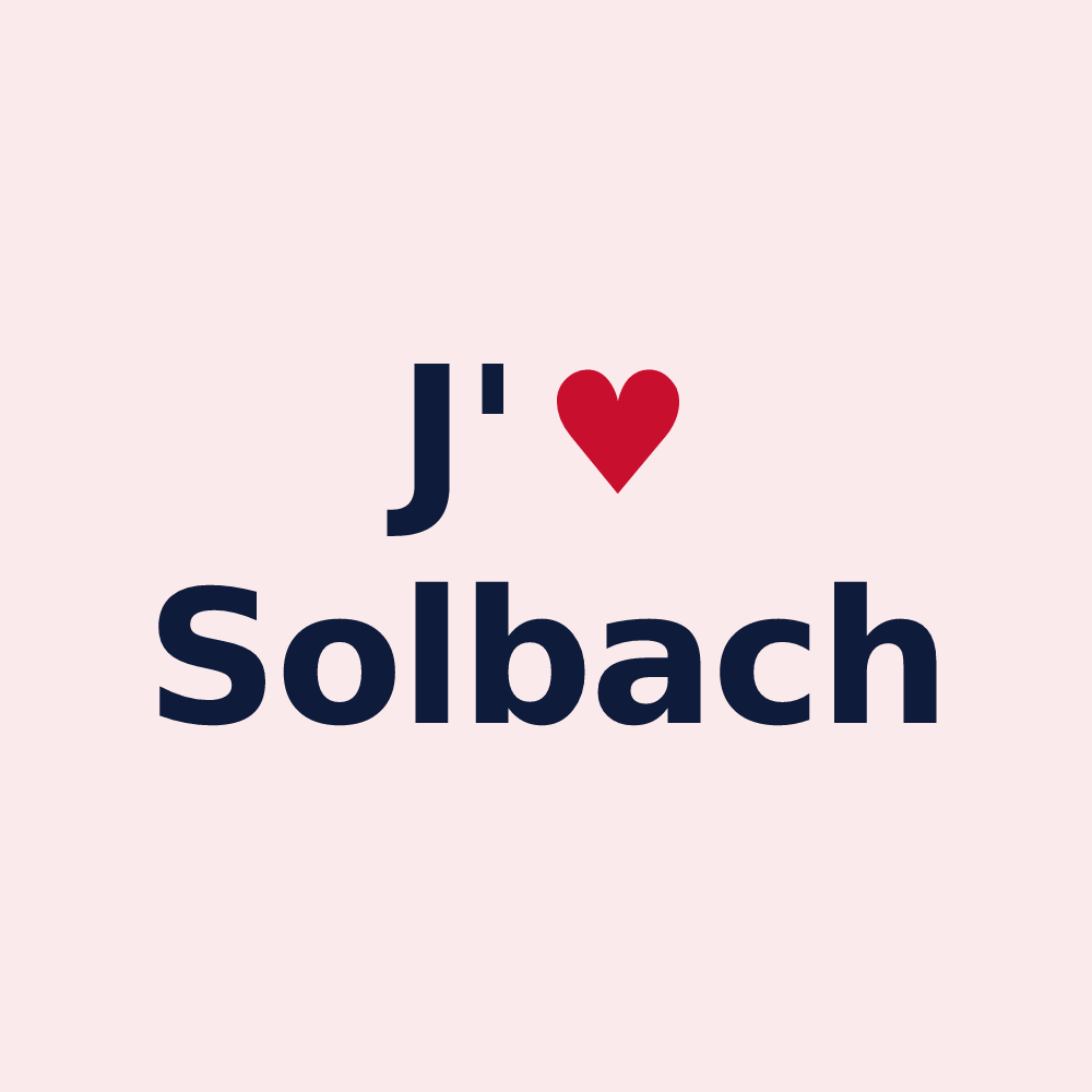 Magnet personnalisé Solbach — design J'aime Solbach
