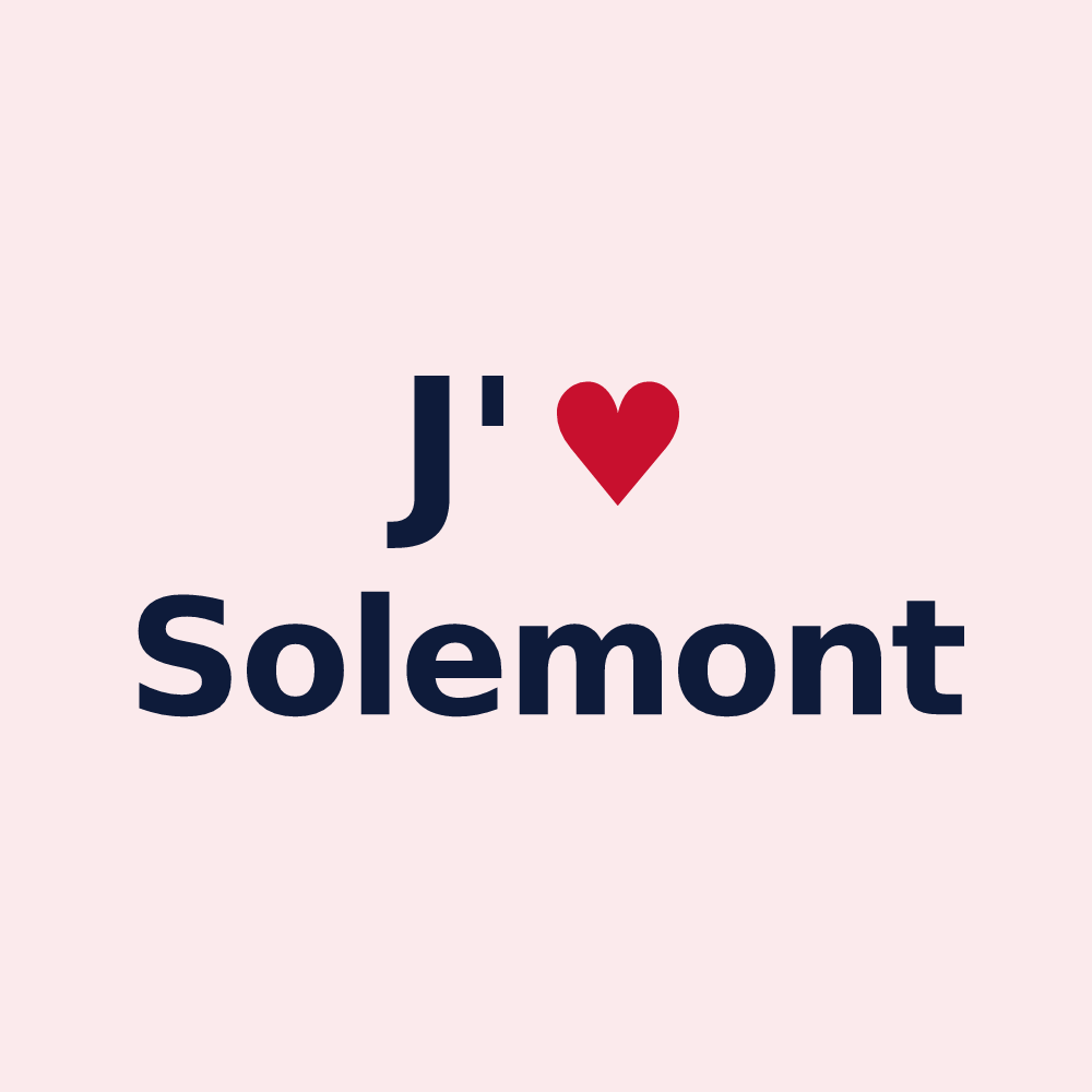Magnet personnalisé Solemont — design J'aime Solemont