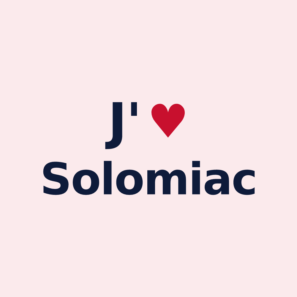 Magnet personnalisé Solomiac — design J'aime Solomiac