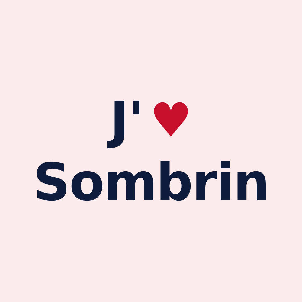 Magnet personnalisé Sombrin — design J'aime Sombrin