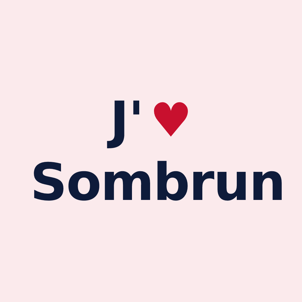 Magnet personnalisé Sombrun — design J'aime Sombrun