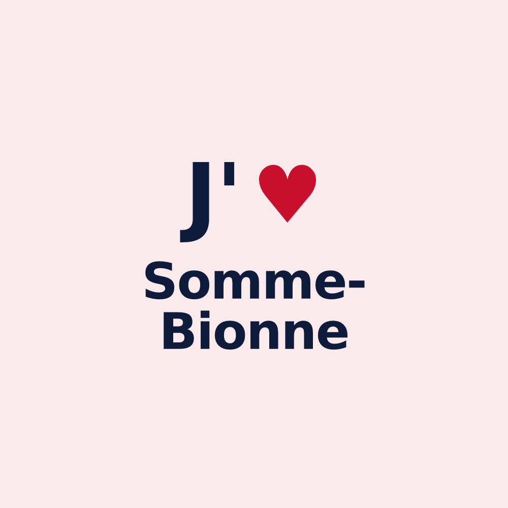 Magnet personnalisé Somme-Bionne — design J'aime Somme-Bionne