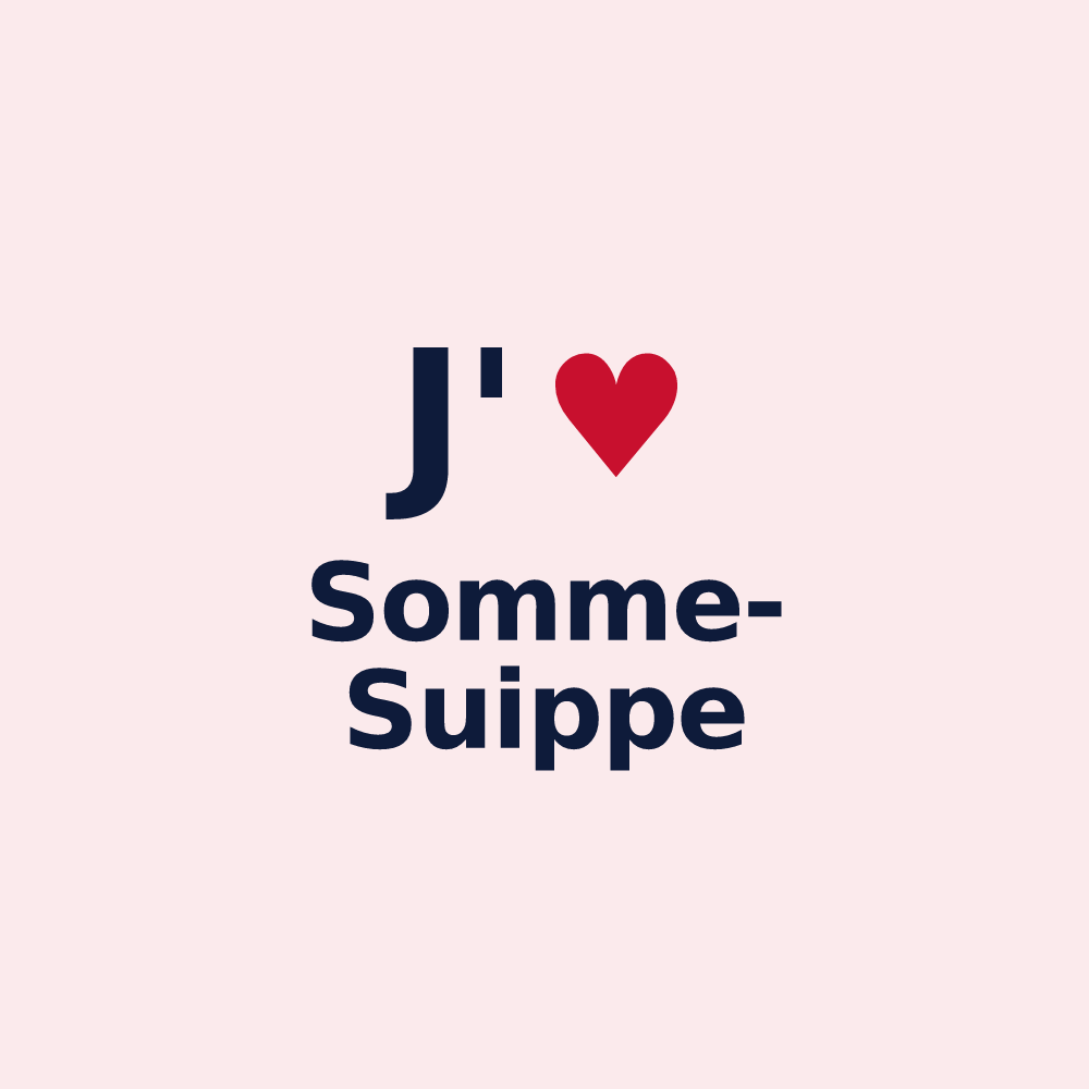 Magnet personnalisé Somme-Suippe — design J'aime Somme-Suippe