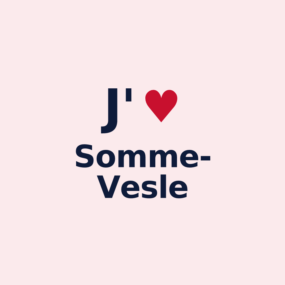 Magnet personnalisé Somme-Vesle — design « J'aime Somme-Vesle » imprimé sur le magnet