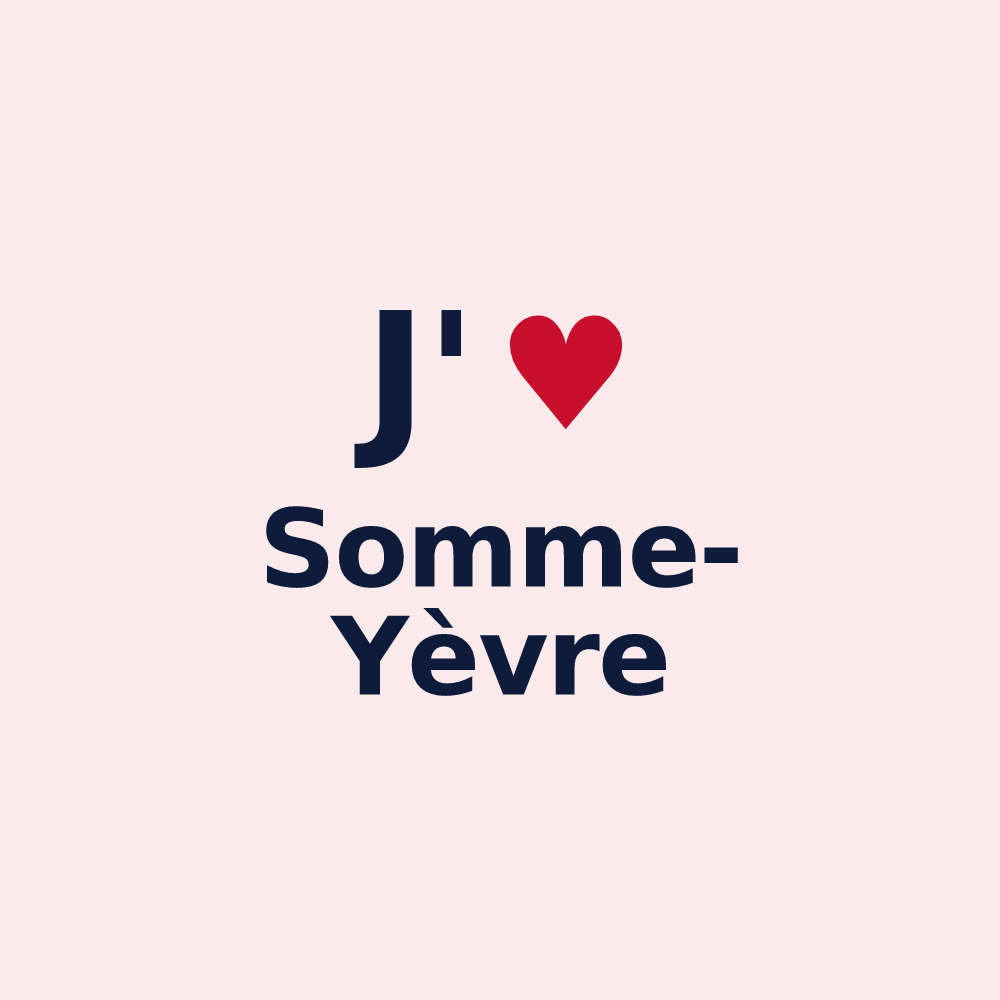 Magnet personnalisé Somme-Yèvre — design J'aime Somme-Yèvre