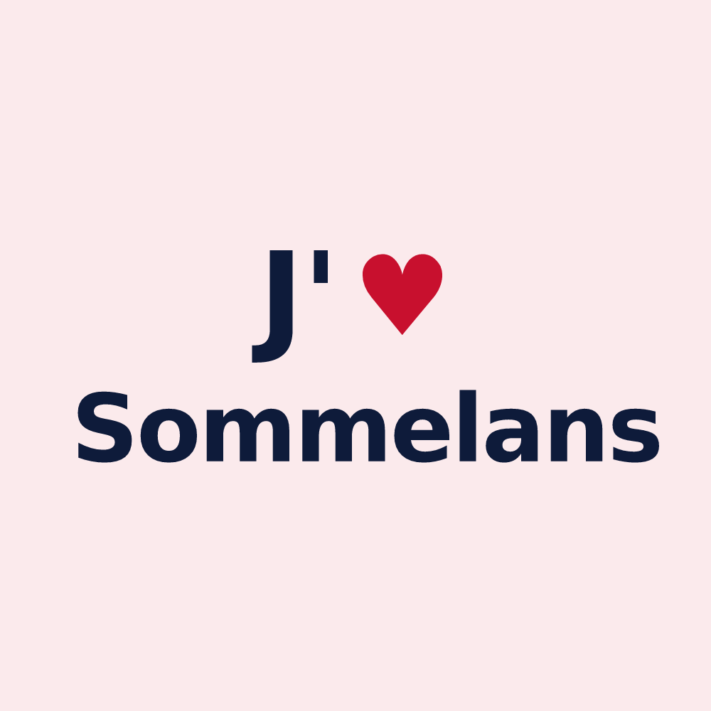 Magnet personnalisé Sommelans — design J'aime Sommelans