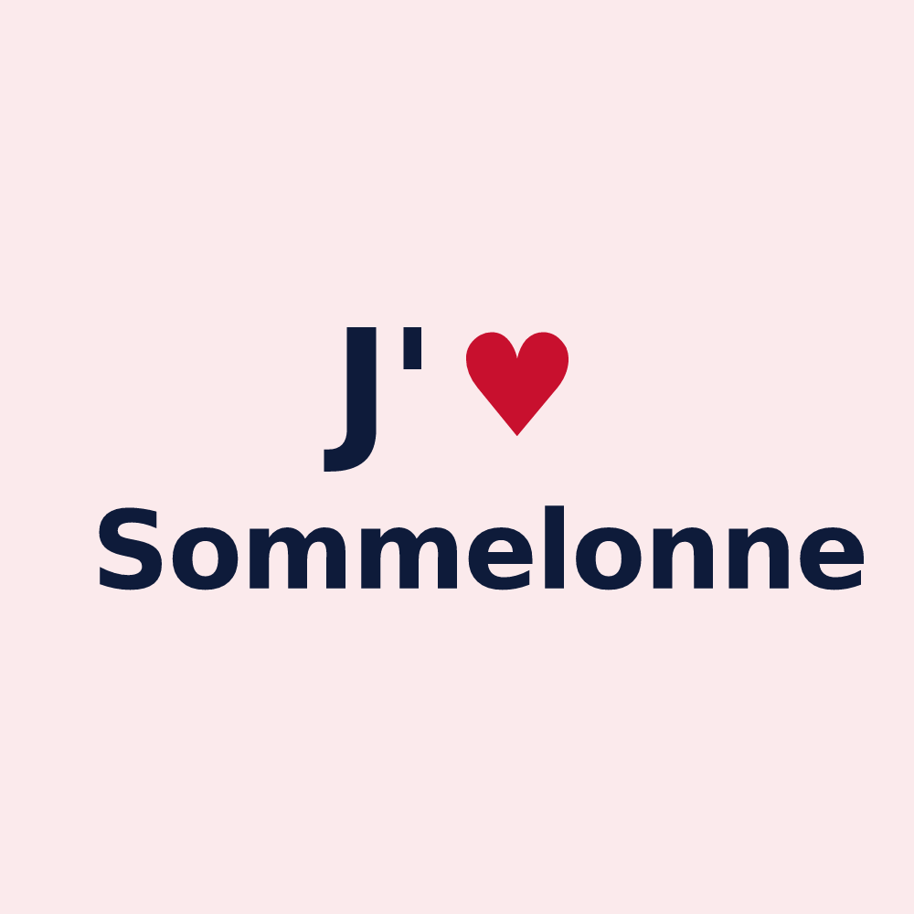 Magnet personnalisé Sommelonne — design « J'aime Sommelonne » imprimé sur le magnet