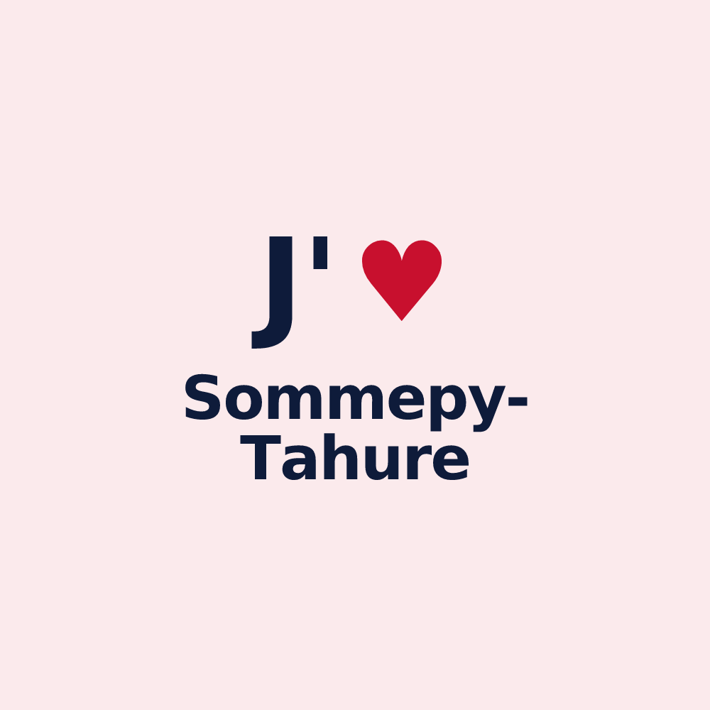 Magnet personnalisé Sommepy-Tahure — design J'aime Sommepy-Tahure