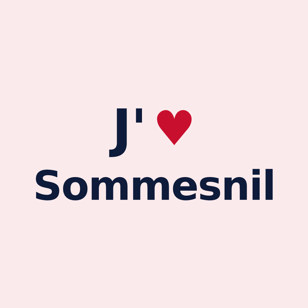 Magnet personnalisé Sommesnil — design J'aime Sommesnil