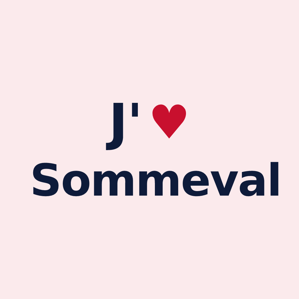 Magnet personnalisé Sommeval — design J'aime Sommeval