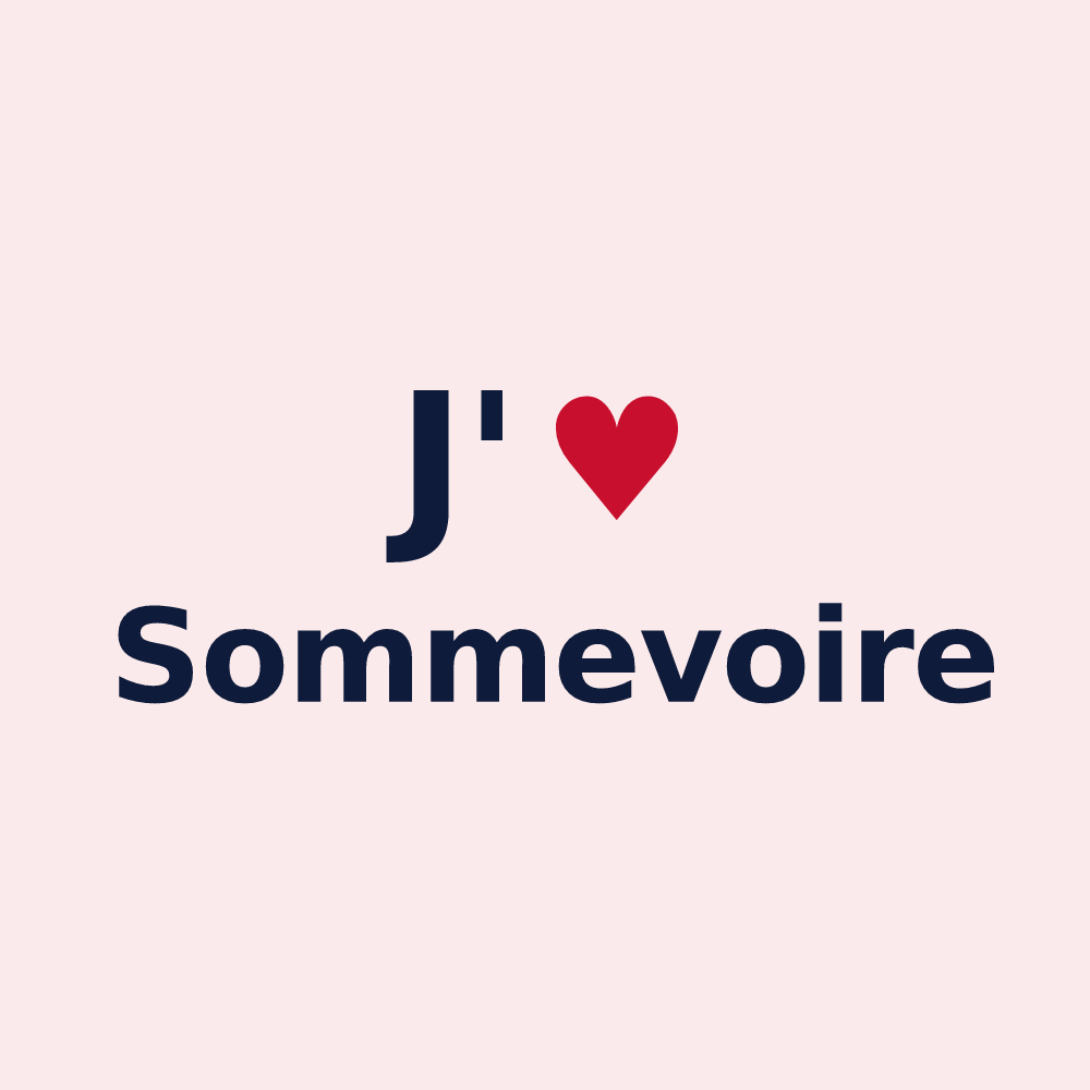 Magnet personnalisé Sommevoire — design J'aime Sommevoire
