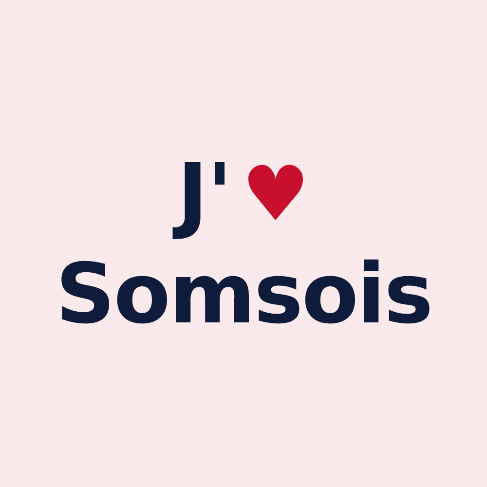 Magnet personnalisé Somsois — design J'aime Somsois