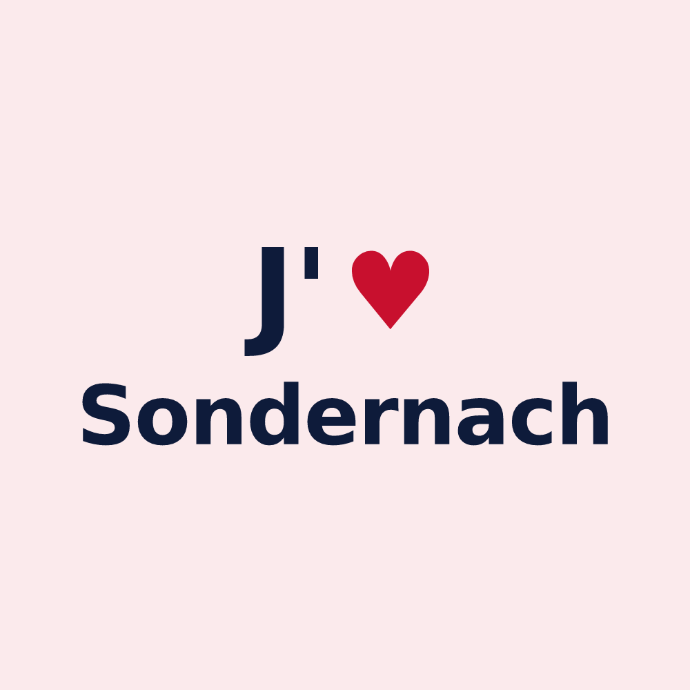 Magnet personnalisé Sondernach — design J'aime Sondernach