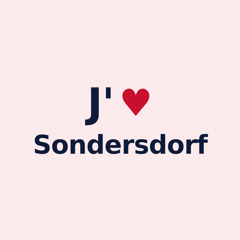 Magnet personnalisé Sondersdorf — design J'aime Sondersdorf