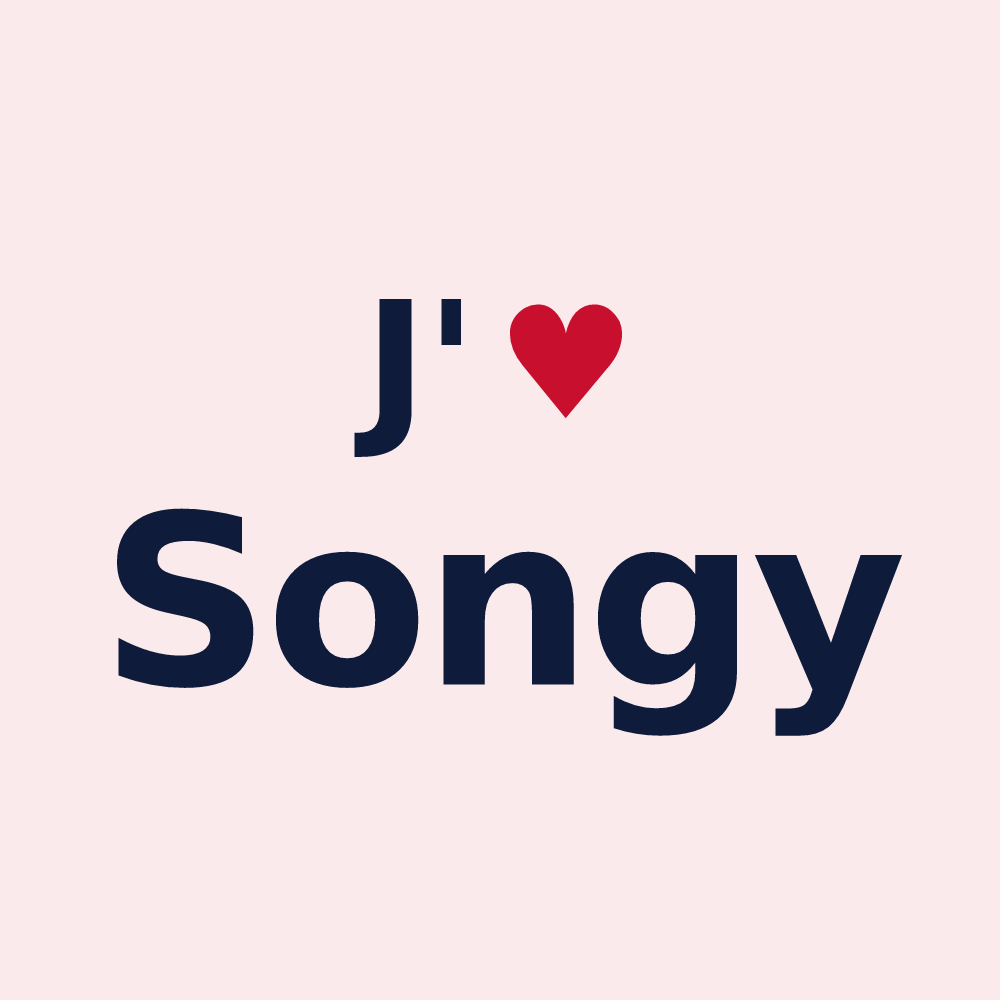 Magnet personnalisé Songy — design J'aime Songy