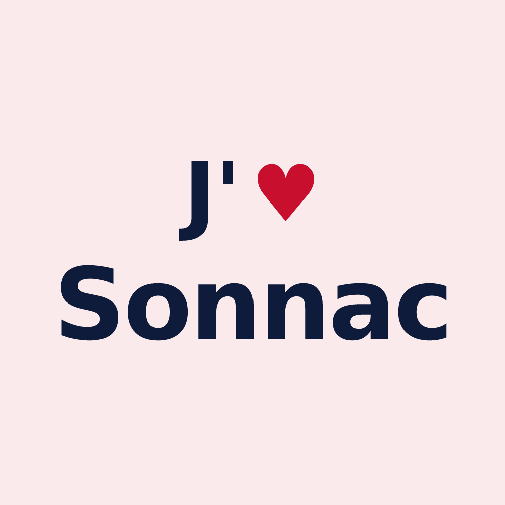 Magnet personnalisé Sonnac — design J'aime Sonnac
