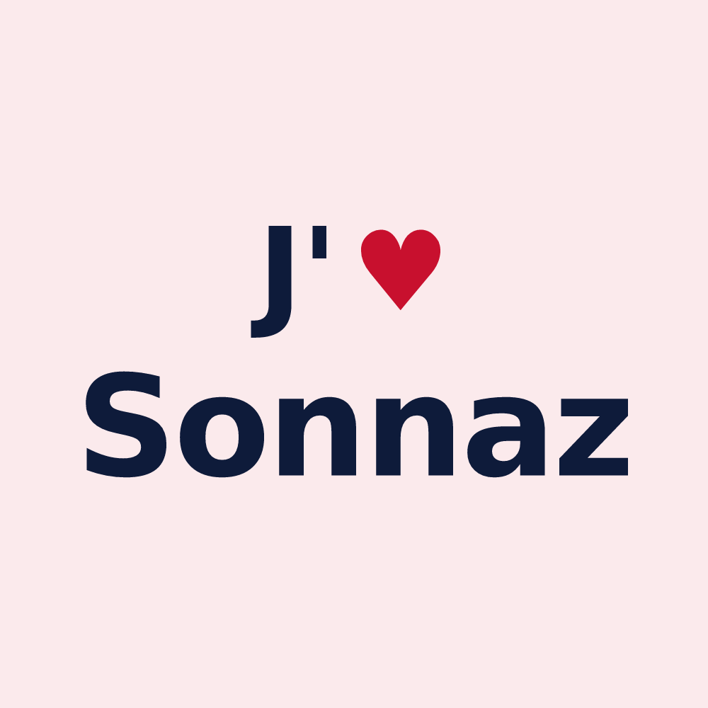 Magnet personnalisé Sonnaz — design J'aime Sonnaz
