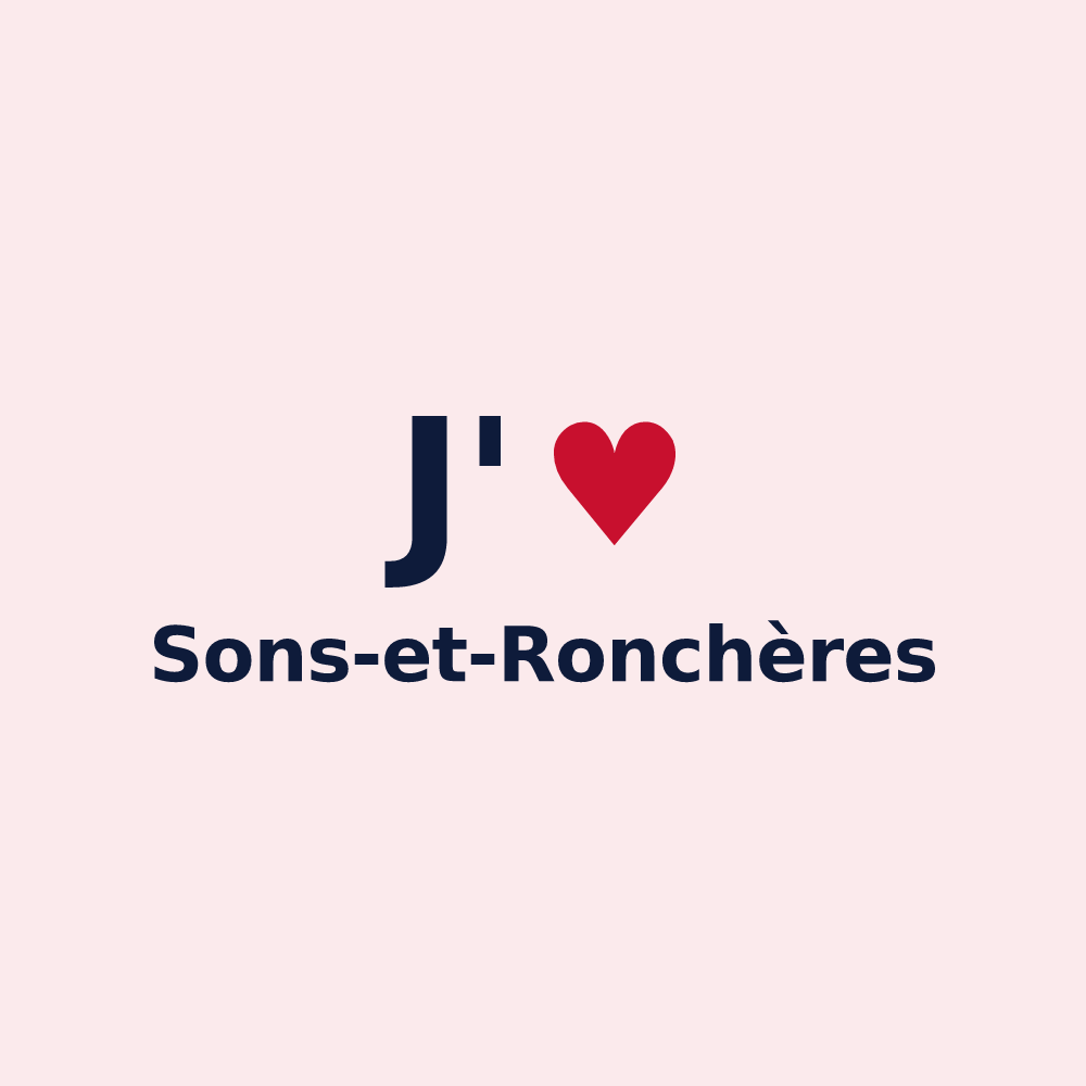 Magnet personnalisé Sons-et-Ronchères — design J'aime Sons-et-Ronchères