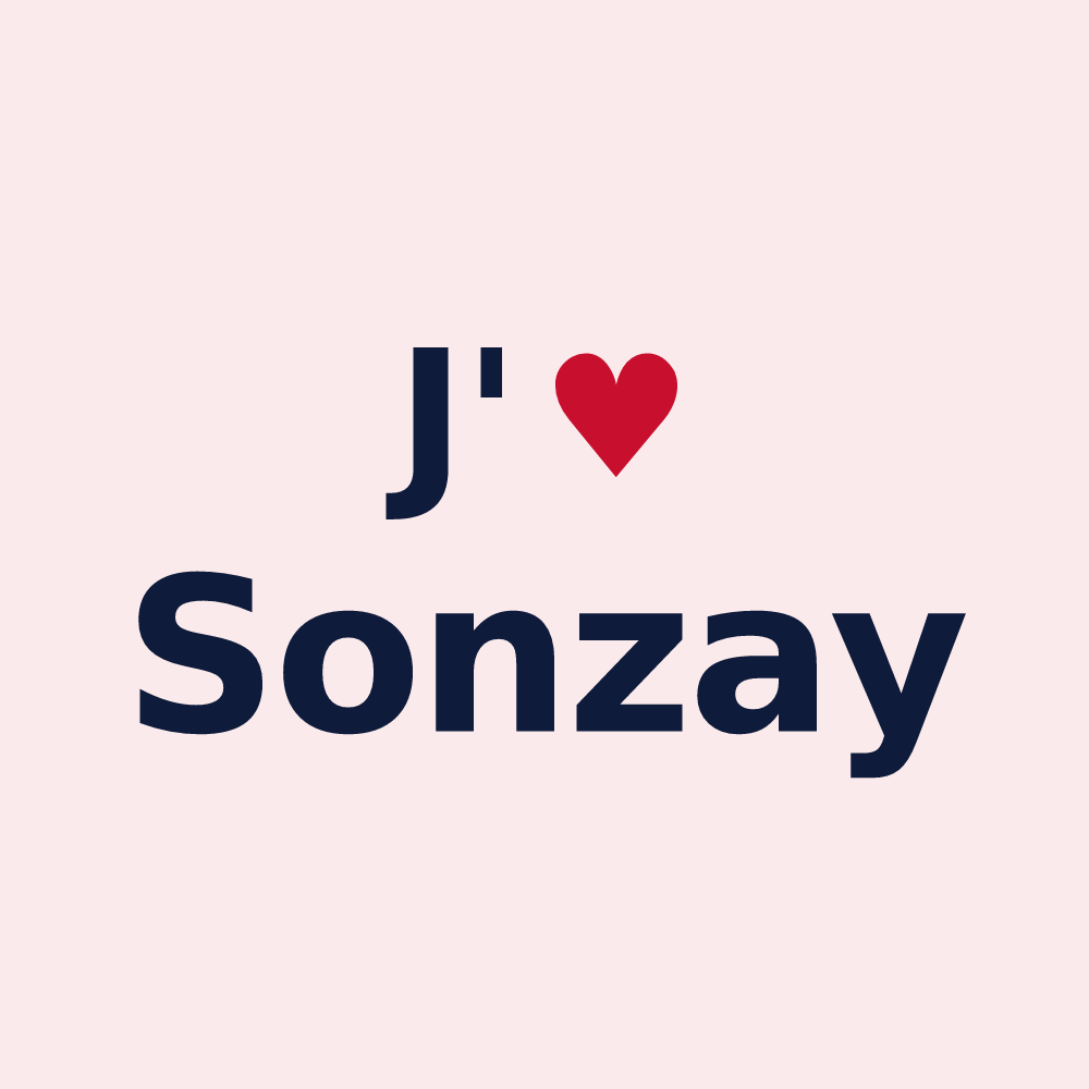 Magnet personnalisé Sonzay — design J'aime Sonzay