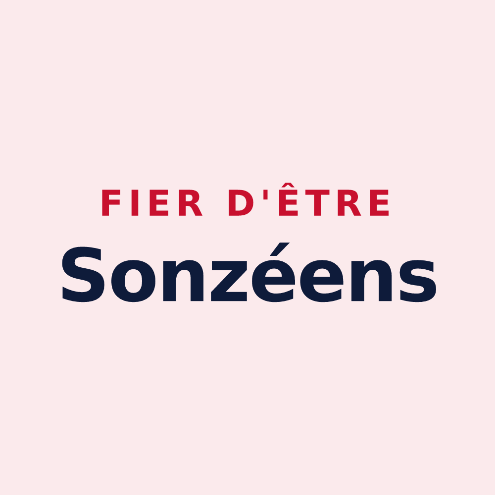 Magnet « Fier d'être Sonzéens » — design pour Sonzay