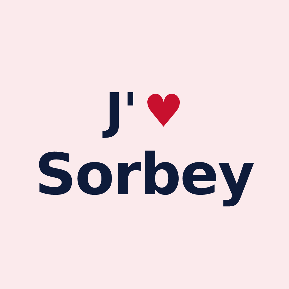 Magnet personnalisé Sorbey — design J'aime Sorbey